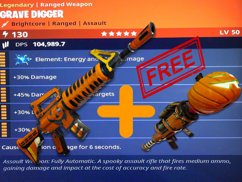 fortnite stw grave digger 130 lvl max perks and free jack o - fortnite free launcher