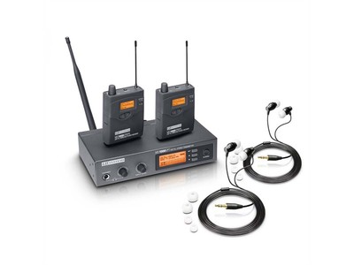 LD Systems MEI 1000 G2 - In-Ear Monitoring Set 2x Belt Pack + 2x Kopfhörer