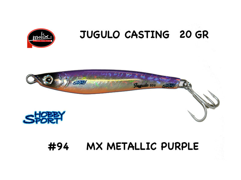 JUGULO CASTING 20 GR COL 94 MX METALLIC PURPLE MOLIX ORIGINALE SPINNING MARE