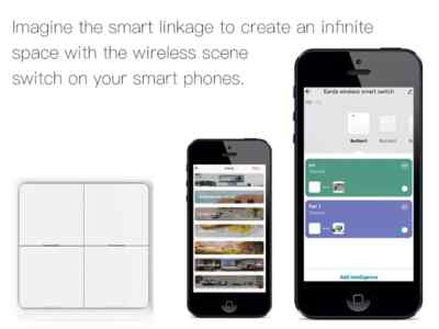 MOES Tuya ZigBee 4 Gang Wireless Smart Switch 12 Scene Push Button APP Control
