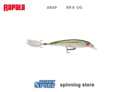 RAPALA XRAP XR-8 COL OG GREEN 7 GR SUSPENDING SPINNING MARE LAGO FIUME XR-08