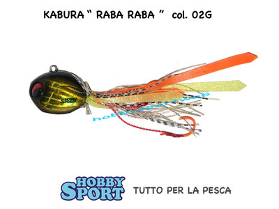 KABURA JIG RABA RABA  20-02 G GREEN GOLD BLACK 75  GR ORIGINALE PESCA BARCA MARE