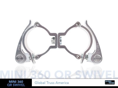 8-Pack Global Truss Mini 360-QRSWIVEL Double Swivel Clamp with Quick Release