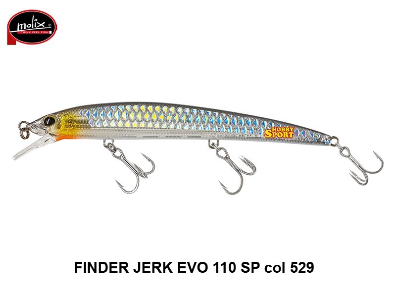 MOLIX FINDER JERK EVO 110 SP  529 SILVER GHOST SCALES  9,5 GR SUSPENDING 11 CM