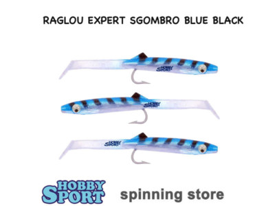 RAGLOU EXPERT 75 MM COL. SGOMBRO BLUE BLACK  CONF 3 PZ TRAINA SPINNING