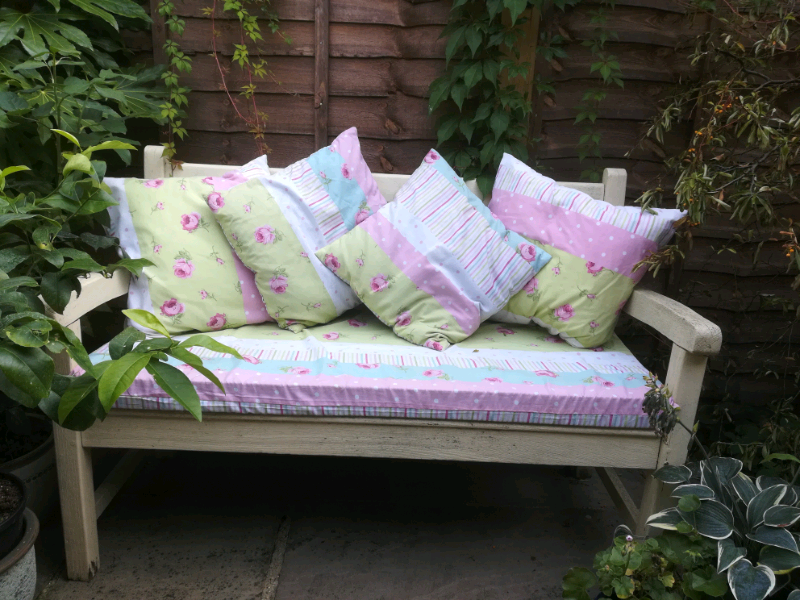 Garden bench and cushions | in Ipswich, Suffolk | Gumtree