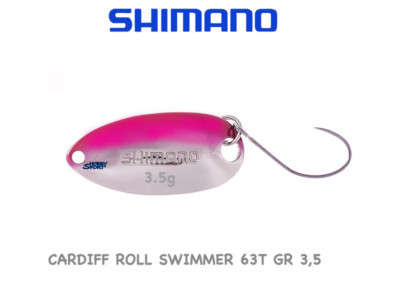 CARDIFF ROLL SWIMMER  SPOON  3,5 GR  col. 63T PINK TROUT AREA SHIMANO JAPAN