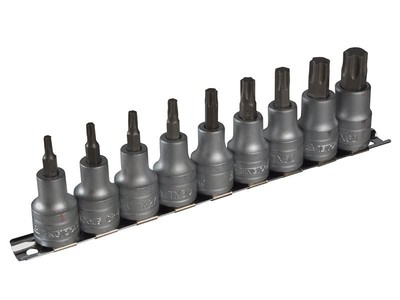 Teng - M1213TX Socket Clip Rail Set of 9 Internal Torx 1/2in Drive