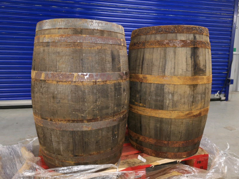 2 x HUGE 1,225lt Oak Whisky Barrels in Very Good Condition 