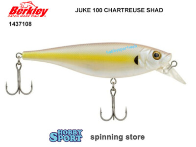 BERKLEY  JUKE 100 SHALLOW CHARTREUSE SHAD 18 GR SLOW RISE 10 CM RATTLE SPINNING