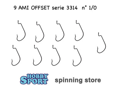 2 CONF. AMI OFFSET WORMS SERIE 3314 SIZE 1/0 SPINNING LAGO B.BASS SPIGOLA 9 PZ
