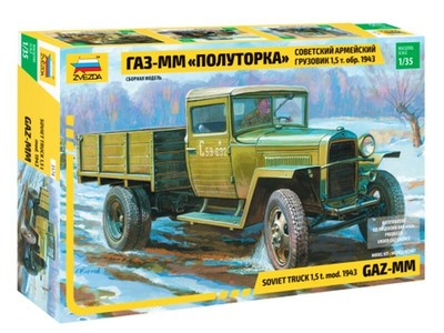 Zvezda 3574	Soviet Truck 1.5t 1943 GAZ-MM 1:35