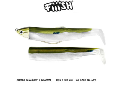 BLACK MINNOW FIIISH SIZE 3BM 639 KAKI  6 GR COMBO SHALLOW +1 CORPS SPINNING