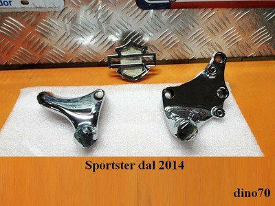 Repose-pieds Passager + Support Chromé Pour Harley Davidson Touring 1993-2023 - CF2