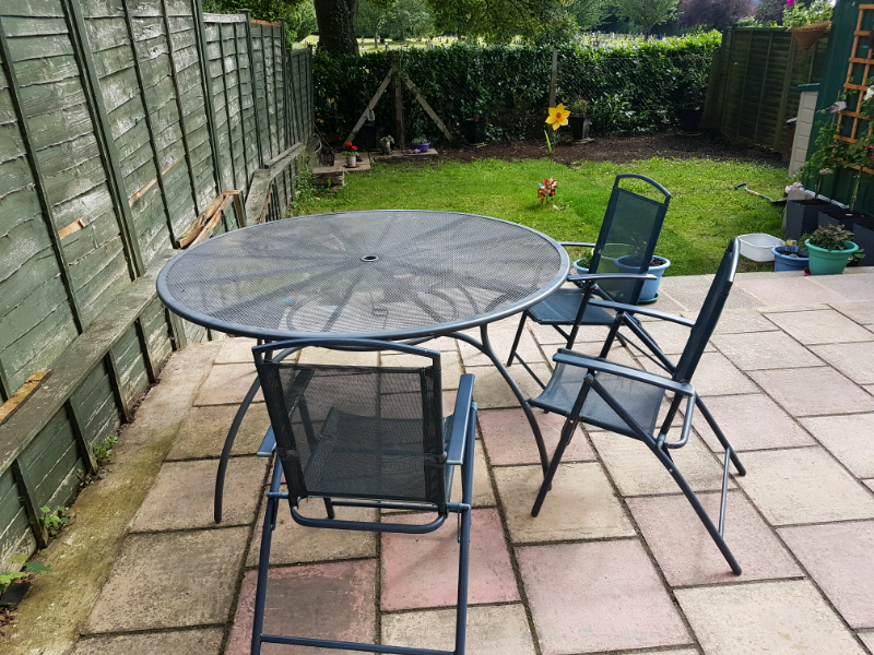 Large garden table and 3 chairs | in Poole, Dorset | Gumtree