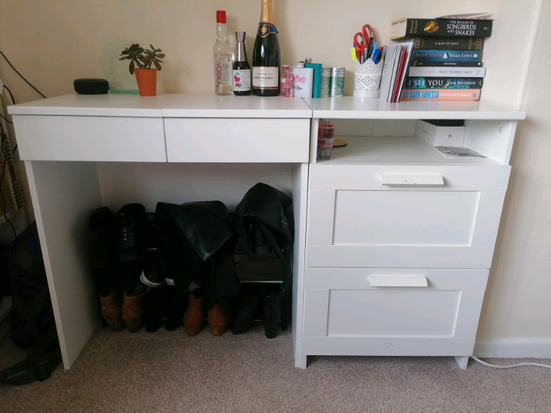 White ikea Dressing table and drawers in Exeter, Devon Gumtree