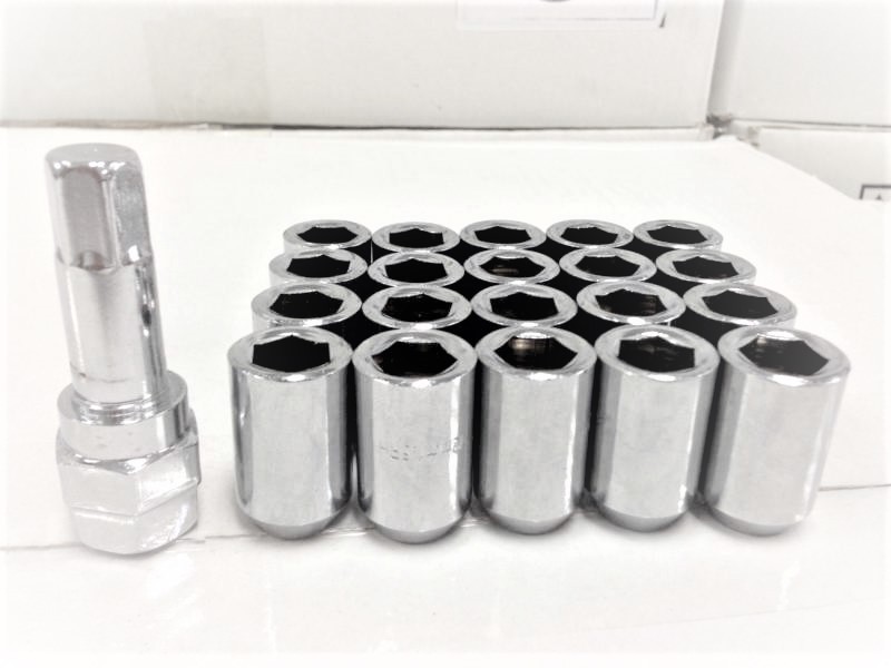 20PCS Chrome 7/16" Tuner nuts,Allen key nuts, with KEY for OLD FORD AND