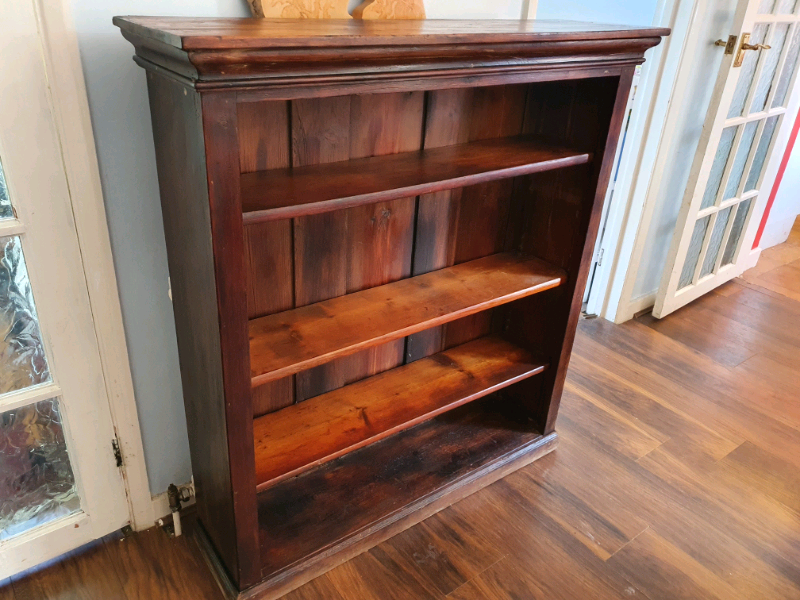 Solid wooden bookcase bookshelf, antique 4 tier bookcase | in Oxford