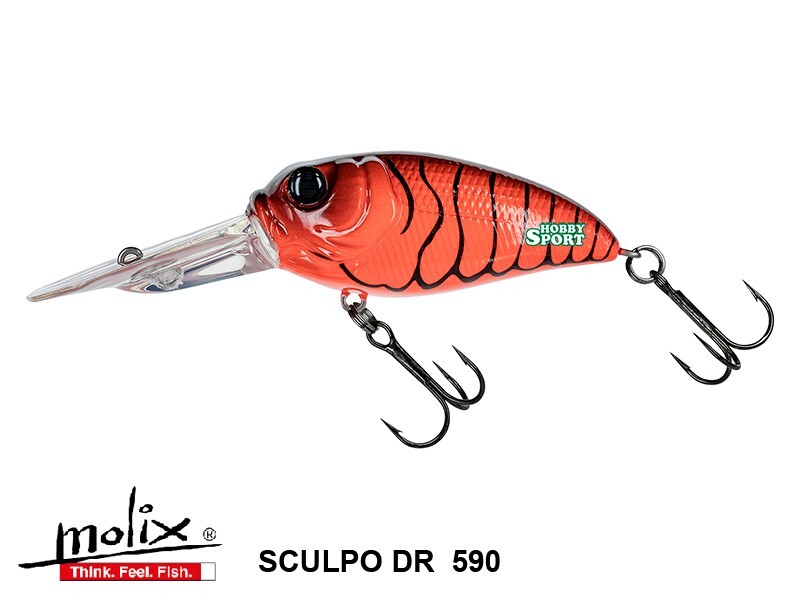MOLIX SCULPO CRANK DR  5,5 CM col 590 MX RED 14 GR SPINNING BLACK BASS