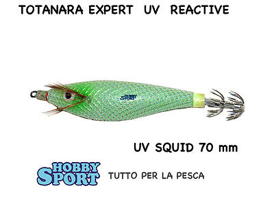 TOTANARA UV SQUID EXPERT PREDATOR - COL. LIGHT GREEN  FLUO - SIZE 70 mm