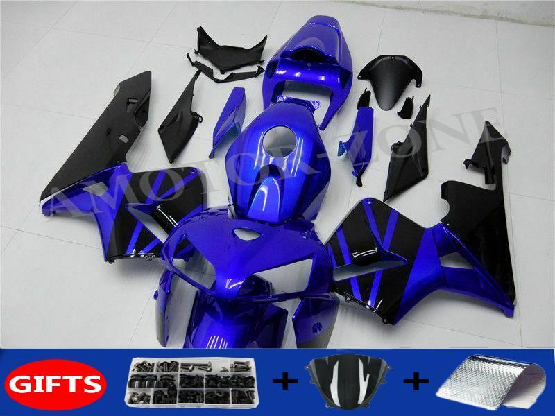 Black Blue Injection Bodywork Fairing for Honda 2005 2006 CBR 600 RR 600RR u012
