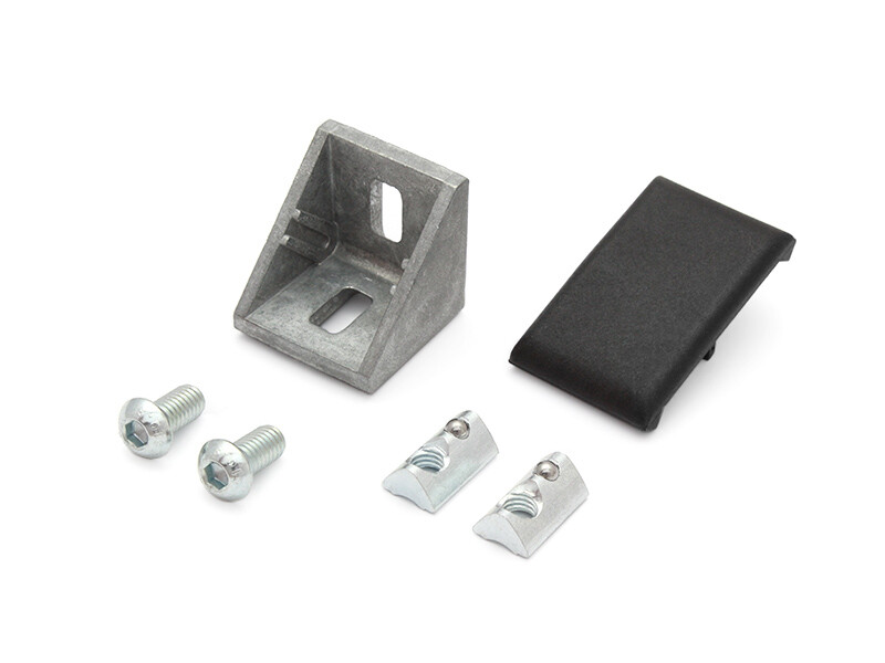 Winkel 30 I-Typ Nut 6 inkl. Befestigungssatz und Abdeckkappe