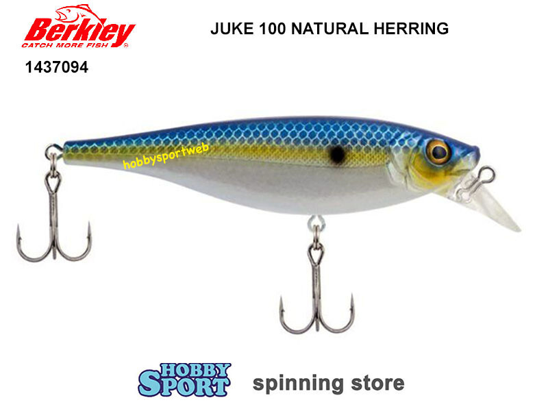 BERKLEY JUKE 100 SHALLOW NATURAL HERRING 18 GR SLOW RISE 10 CM RATTLE SPIN MARE