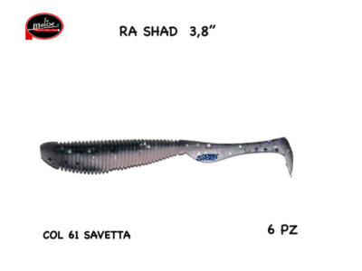 MOLIX RA SHAD 3,8" COLORE 61 SAVETTA SPINNING MARE FIUME LAGO BLACK BASS