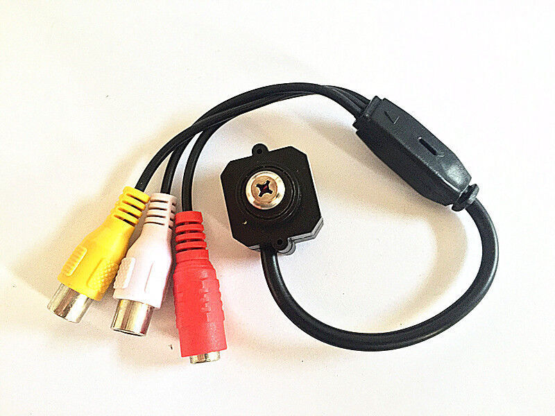 Mini Screw Style 480 TV Line Security CCTV Wired Audio Hidden Cam Camera