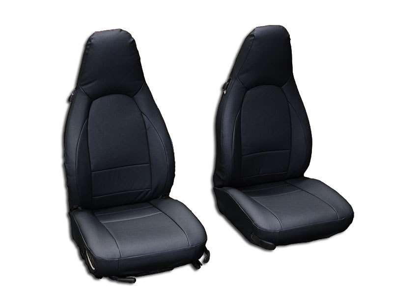 PORSCHE 911 928 944 968 BLACK S.LEATHER CUSTOM MADE FIT FRONT SEAT ...