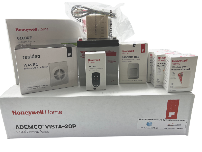Honeywell Home Vista-20P, 6160RF, 3-5800MINI, 5800PIR-RES, 5