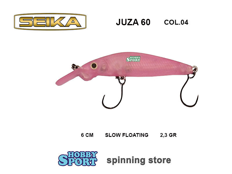 SEIKA JUZA 60 MINI CRANK col. 04 LIGHT PINK FL  2,3 GR SLOW FLOATING TROUT AREA