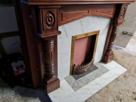 Marble fireplace with 