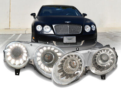 FACELIFT Dual Color LED DRL Bi-Xenon Headlight For 04-10 Bentley Continental GT