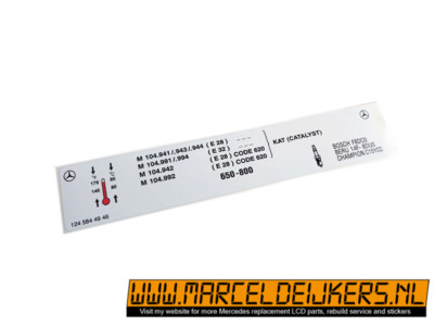 Mercedes Sticker Brabus M104 1245844946 Brabus High-Performance 124 584 49 46