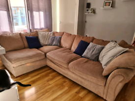 Corner sofa and matching puffer/footstool
