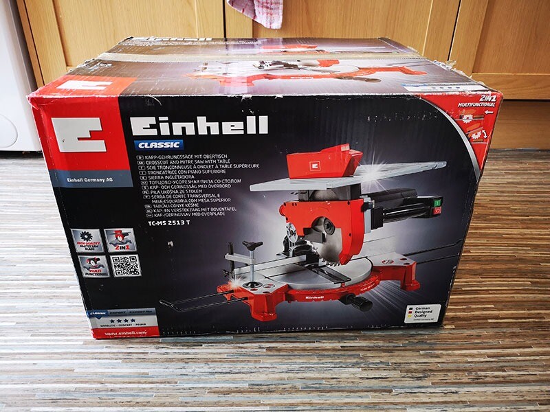 Einhell Mitre Saw w/ Upper Table (THMS 2513) Carbide Blade