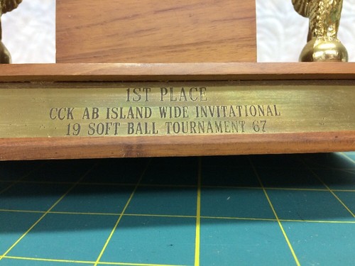 Vintage 1967 Softball League Figural Trophy