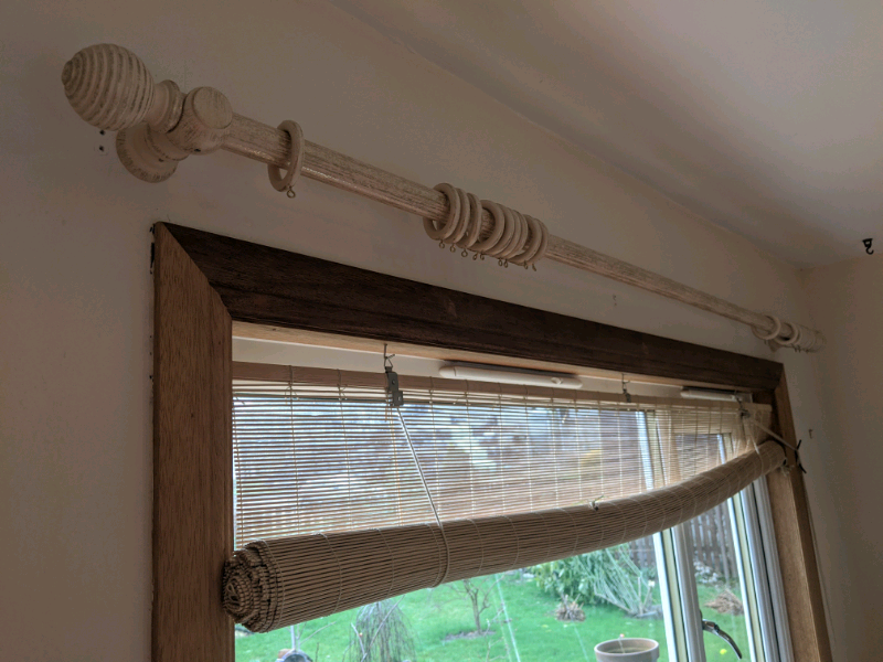 Cream Gold Shabby Chic Wooden Curtain Pole In Fife Gumtree