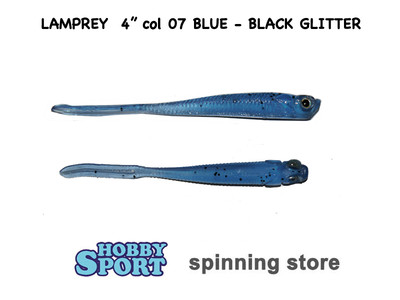SILICONICO SPIGOLE 4" LAMPREY 07 BLU/FLAKE KAMAGOTCHI MILO BY LUCIANO CERCHI