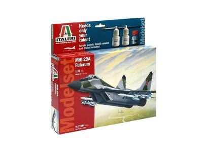 ITALERI 1/72 MIG 29A ''''Fulcrum'''' MODEL SET CON COLORI