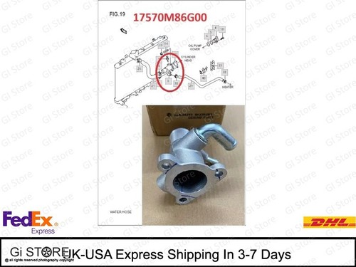 Cap Water outlet for Suzuki SX4, 1.6L M16A -17570M86G00 - Genuine