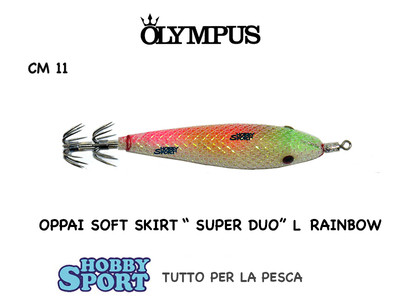 OPPAI SOFT SUPER DUO L 11 CM  COLORE RAINBOW PER  TATAKI FISHING OLYMPUS