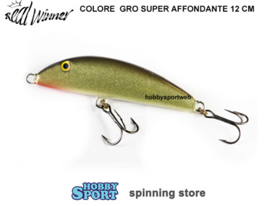REAL WINNER SUPER SINKING 38 GR SA12GRO BLACK OLIVE 12 CM SPINNING TROTA FIUME