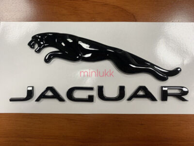 FOR Glossy Black Jaguar Logo Emblem Rear Badge Decal XF XJ XK XJR XJS E X S TYPE