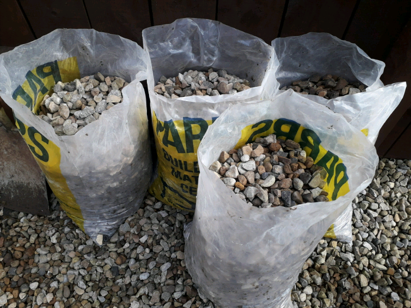 bags of garden stones