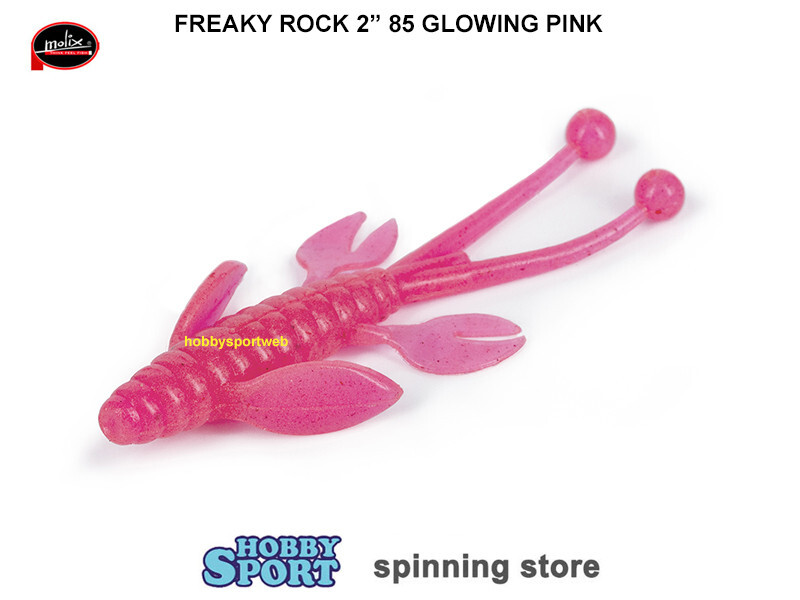 MOLIX FREAKY ROCK 2'' COLORE 85 GLOWING PINK ULTRA LIGHT SPINNING CONF 8 PZ