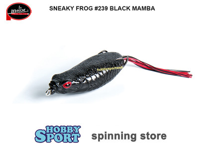 SNEAKY FROG MOLIX 90 COLORE 239 BLACK MAMBA SPINNING BLACK BASS