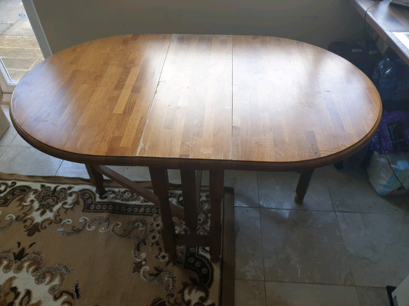 Foldable, Heavy wood, oval shape, 6- seater dining table ... on {keyword}