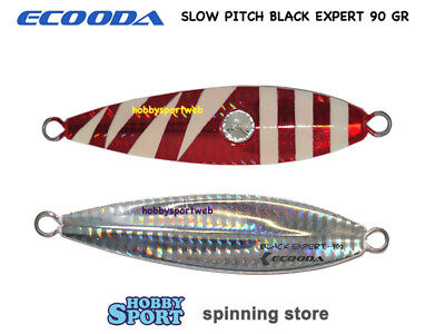 SLOW PITCH BLACK EXPERT ECOODA 90 GR  COLORE E6 RED GLOW  PESCA MARE BARCA